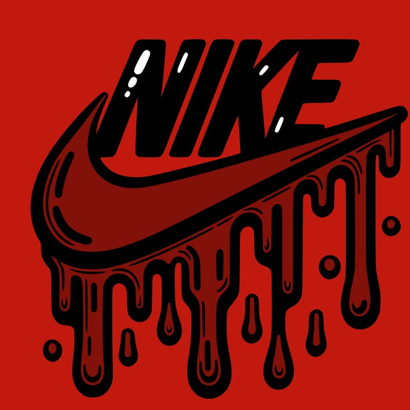 dripping nike logo
