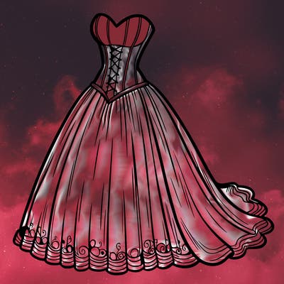 wedding dress-corset and a long and flowy skirt