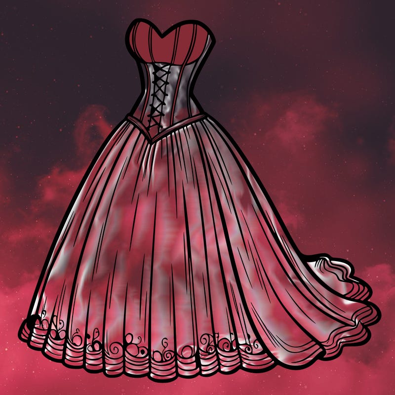 wedding dress-corset and a long and flowy skirt