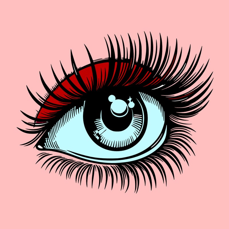 realistic eye long eylashes