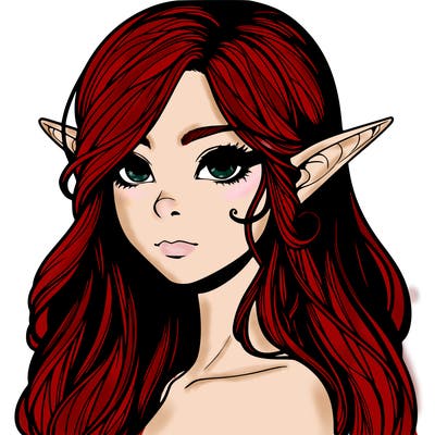 elf girl realistic dark fantasy