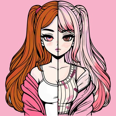 realistic girl split