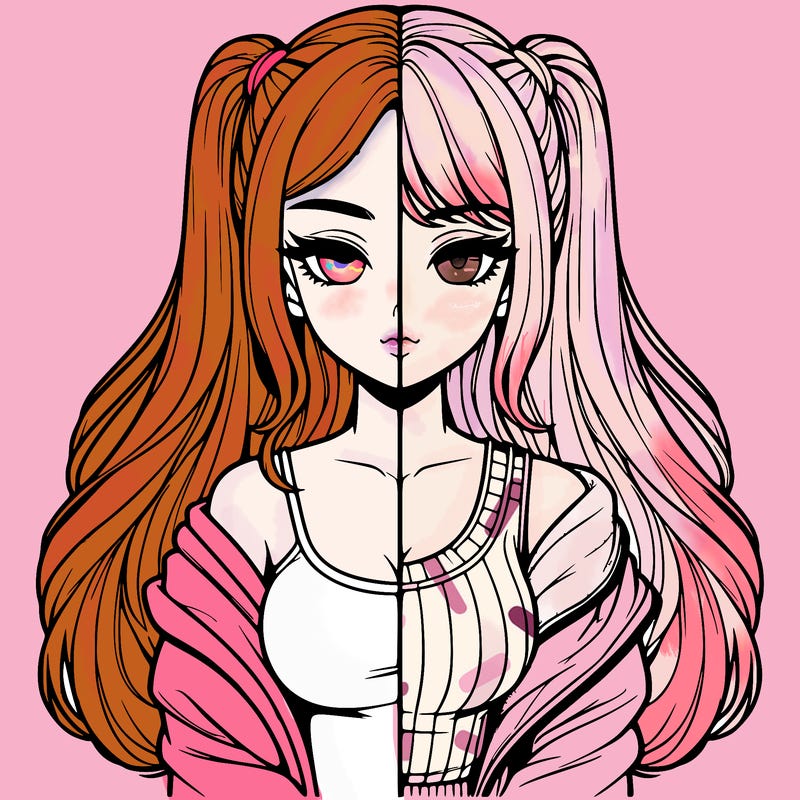 realistic girl split