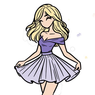 woman in skirt