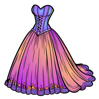 wedding dress-corset and a long and flowy skirt