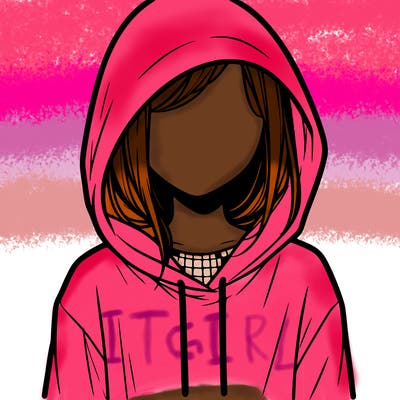 faceless girl in hoodie