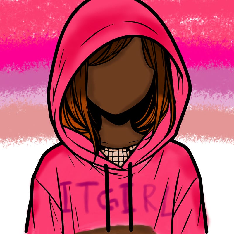 faceless girl in hoodie