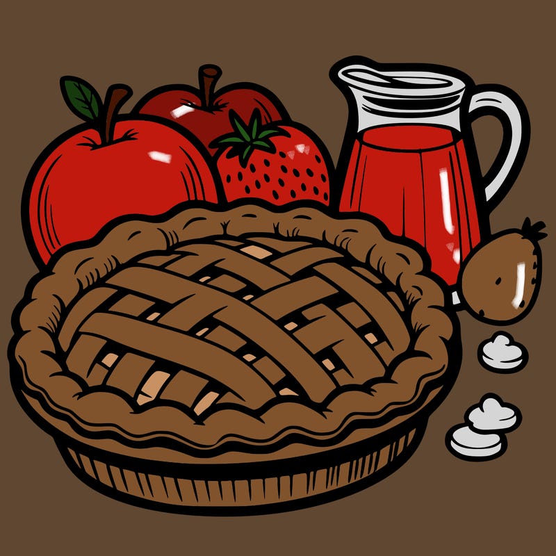 a pie of food