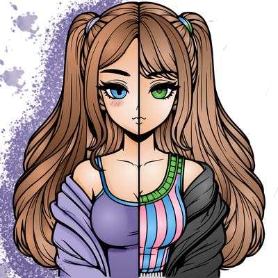 realistic girl split