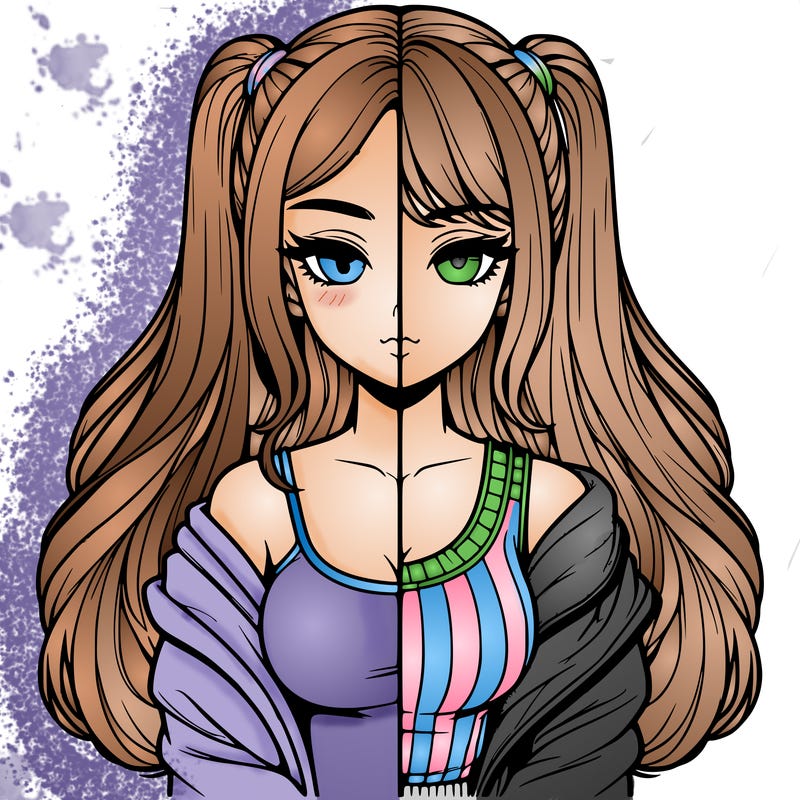 realistic girl split