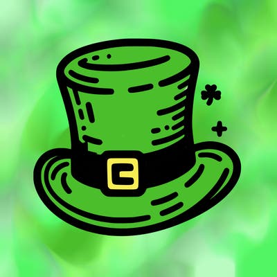st patrick hat with thin lines