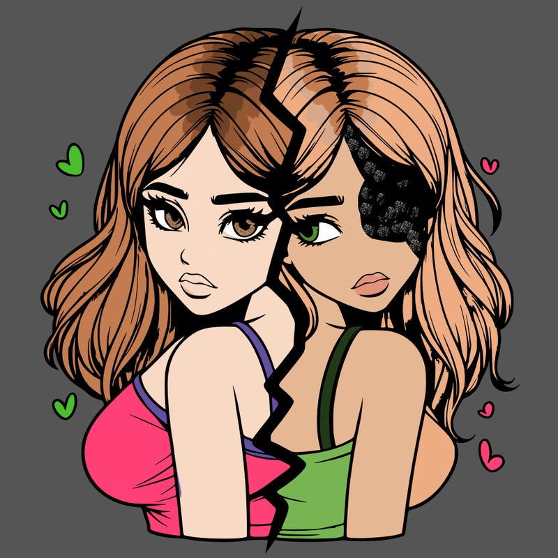 realistic girl split