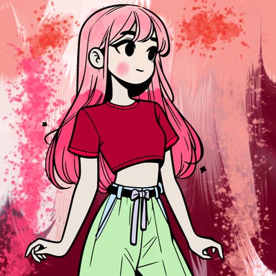 girl in a cute crop top