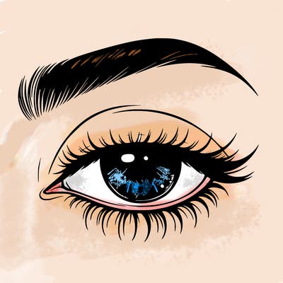 eye closed realistic