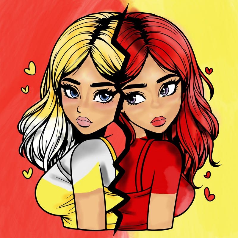 realistic girl split