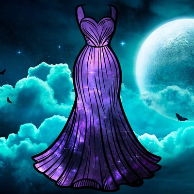 attractive long fashion dress