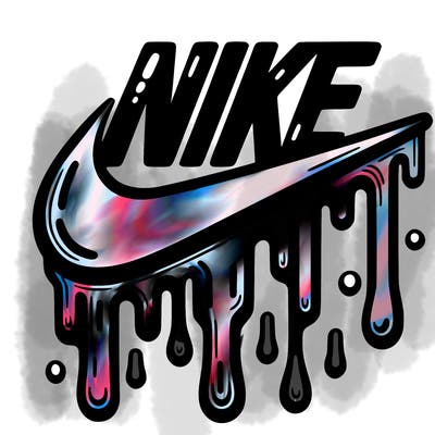 dripping nike logo