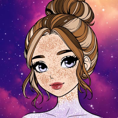 realistic pretty girl with hair in bun