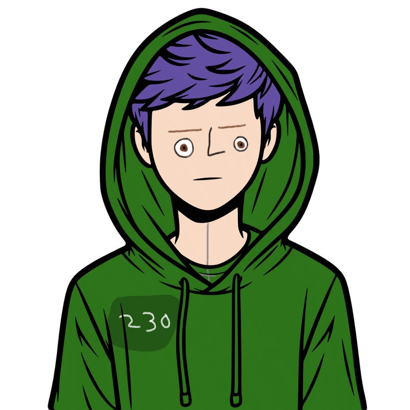 a guy with his hoodie