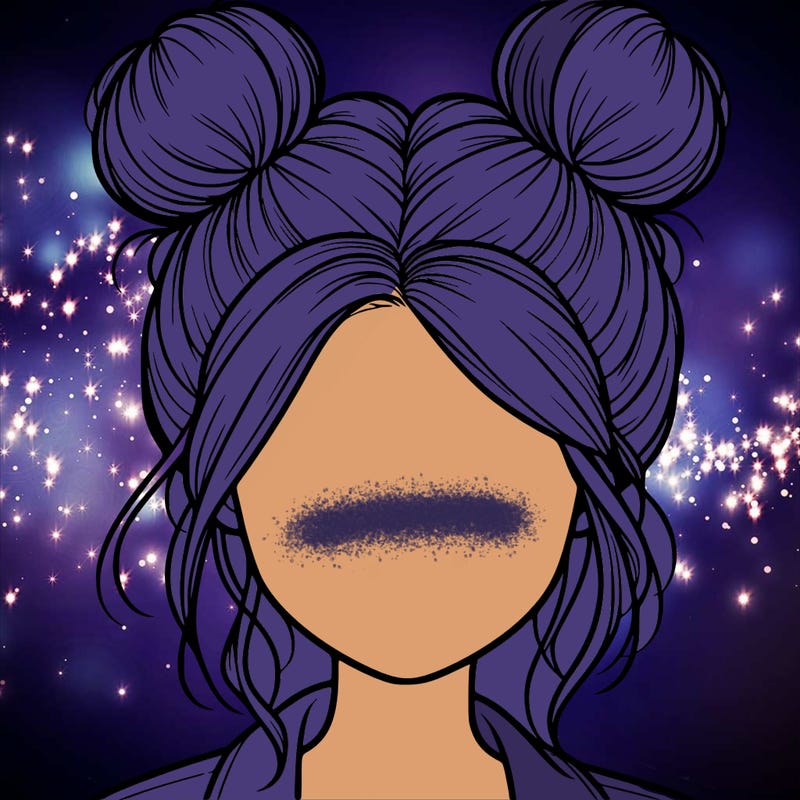 realistic girl with buns on the top of her hair