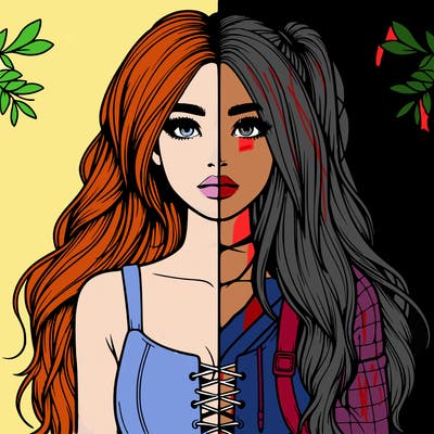 realistic girl split