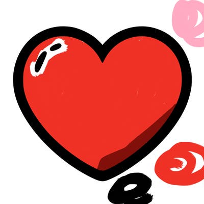 a blank heart