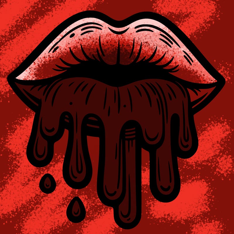 dripping lips