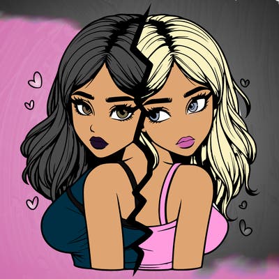 realistic girl split