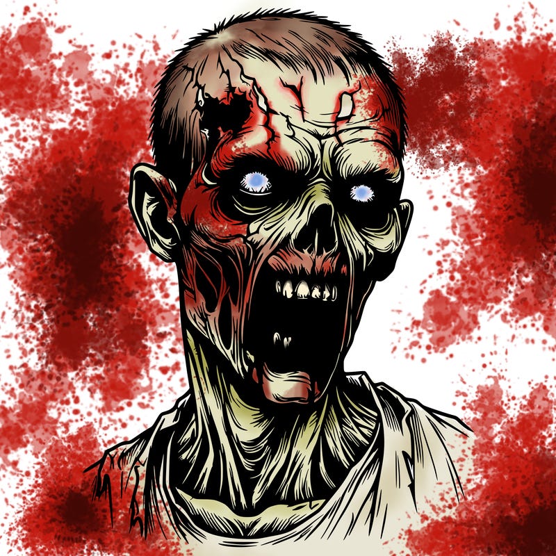 creepy realistic zombie