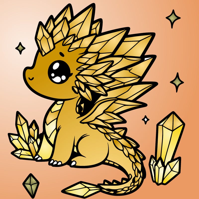 little cute crystal dragon