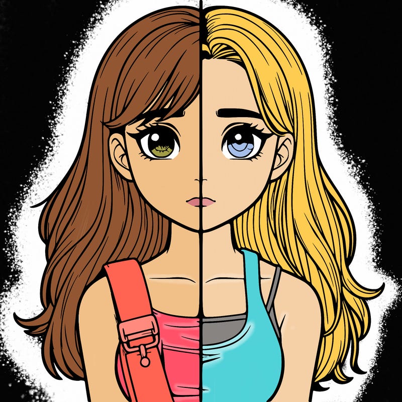 realistic girl split