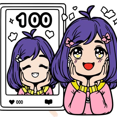girl asking for 100 likes please