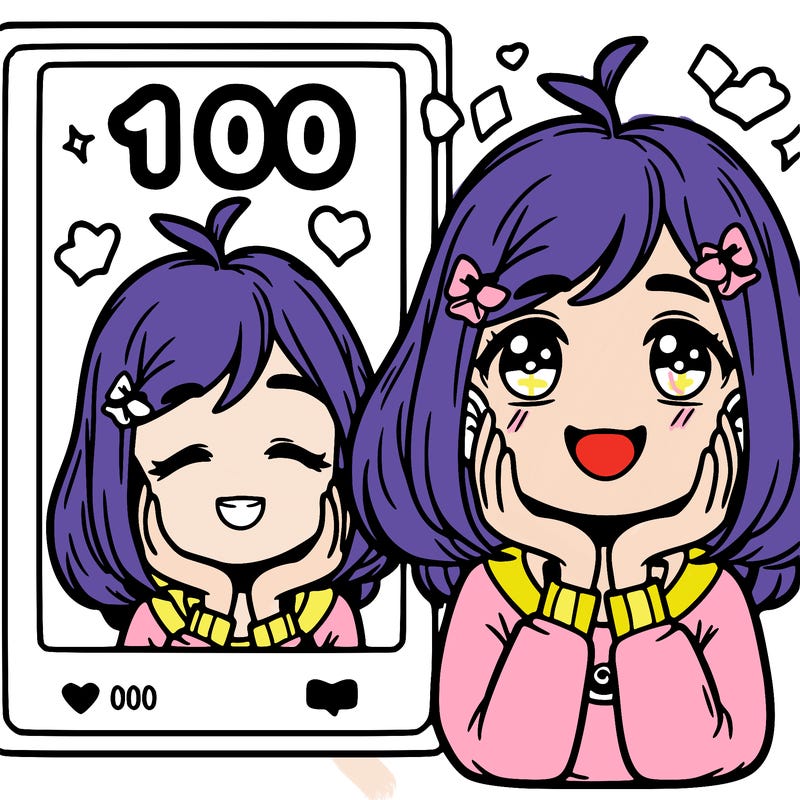 girl asking for 100 likes please