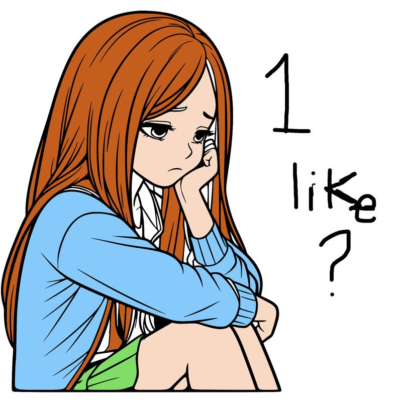 a realistic girl with depression