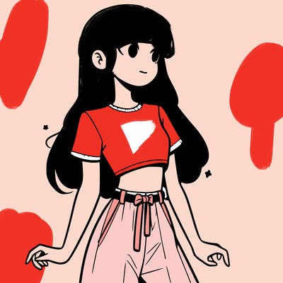 girl in a cute crop top