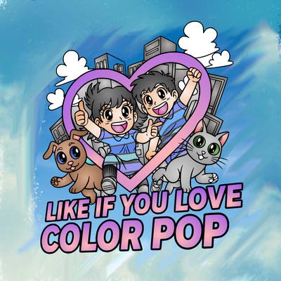 like if you love color pop in a heart