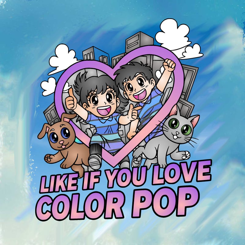 like if you love color pop in a heart