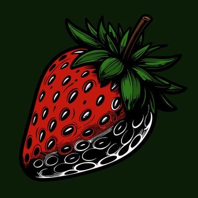 realistic strawberry