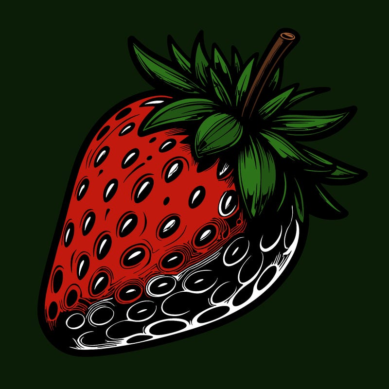 realistic strawberry