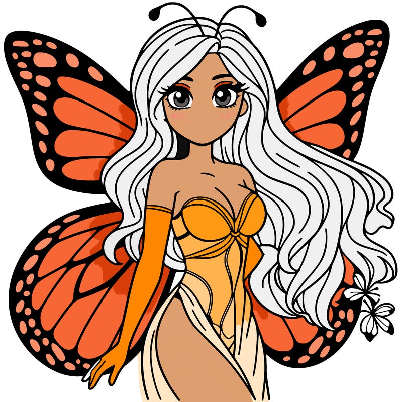 butterfly woman