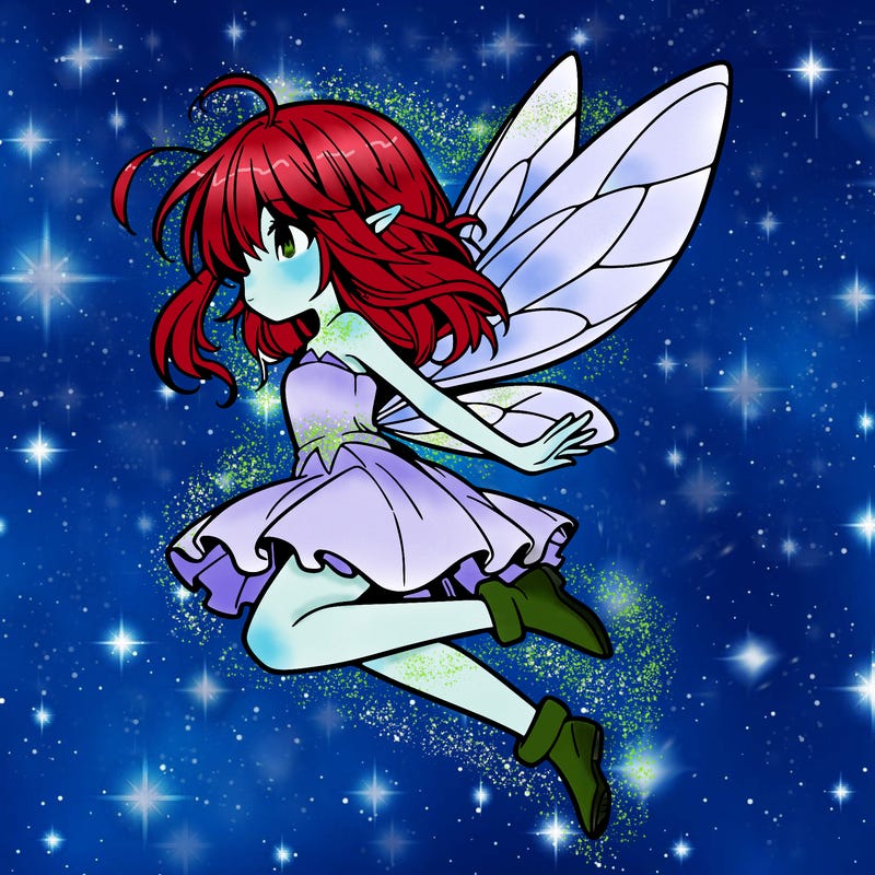 manga fairy flying
