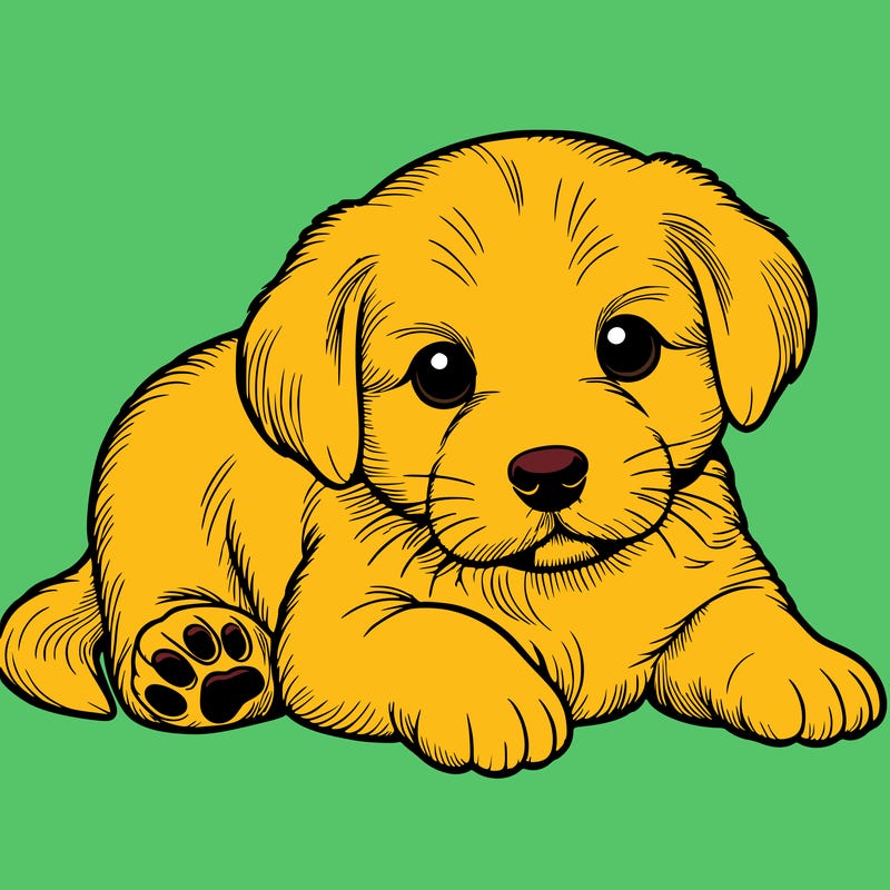 a cute realistic puppy