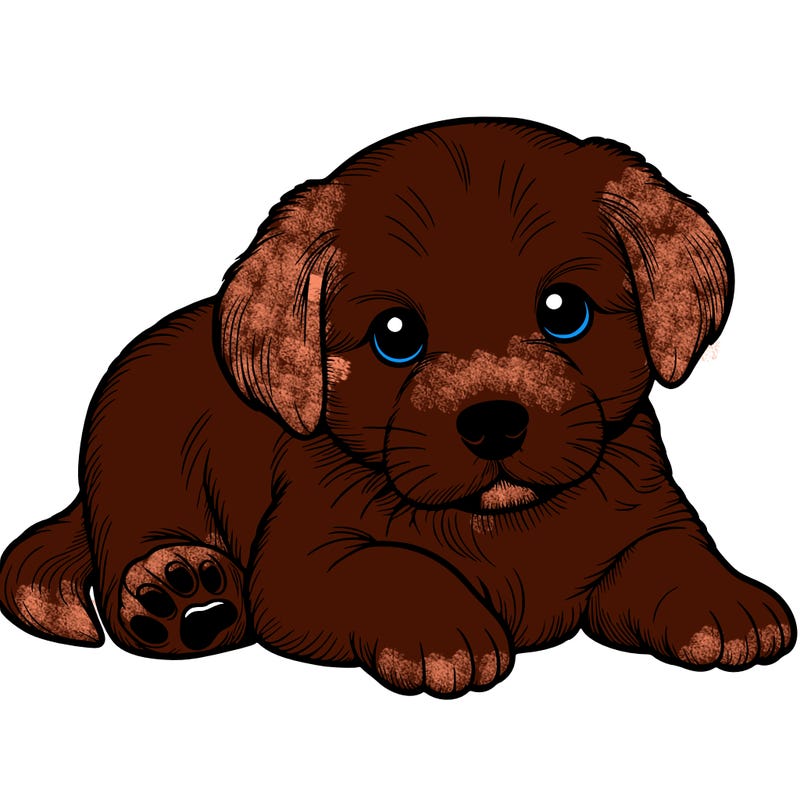 a cute realistic puppy