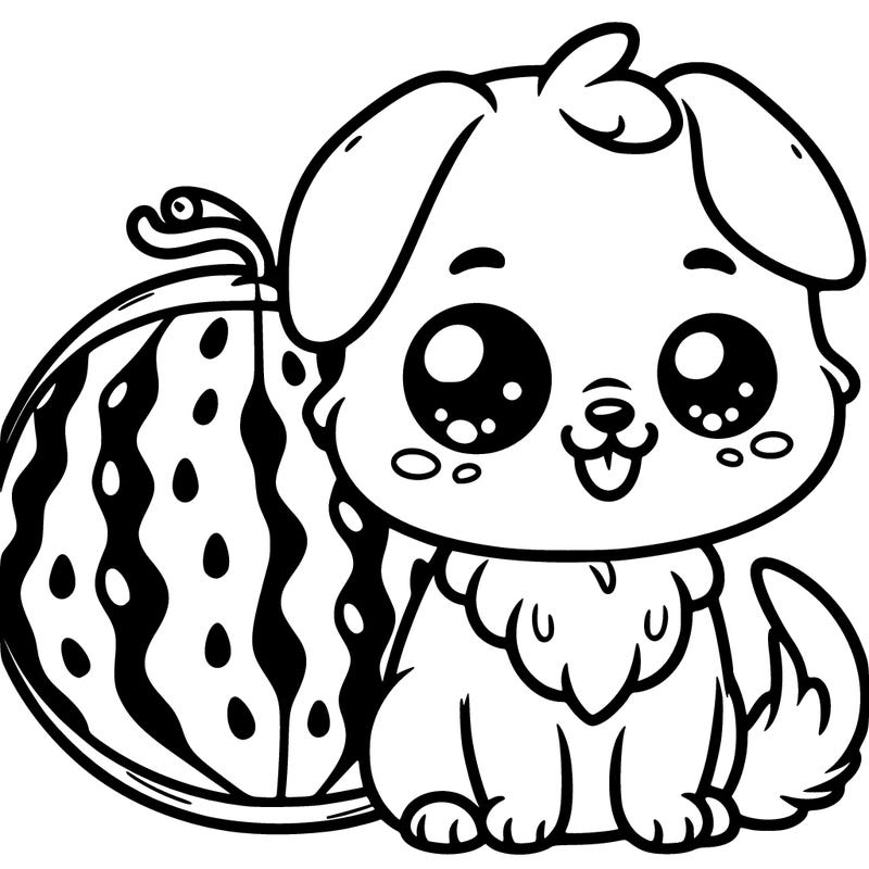 watermelon dog cute