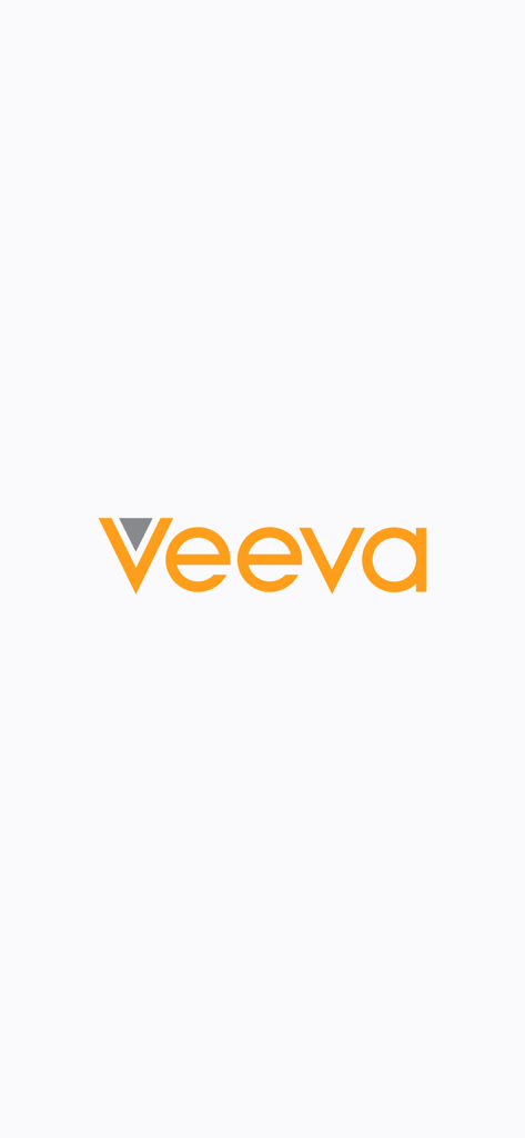 Veeva CRM logo on a white background splash screen
