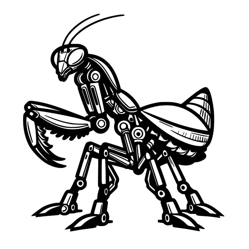 a robot mantis.