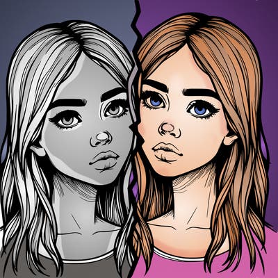 realistic girl split