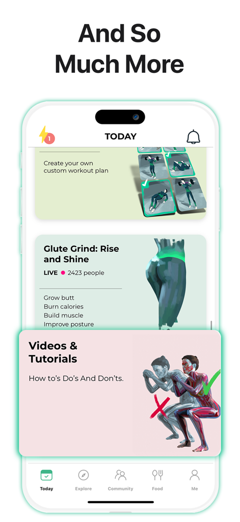 Fitonomy: Home & Gym Trainer - Fitonomy app interface showing custom workout plans live sessions and exercise form tutorials