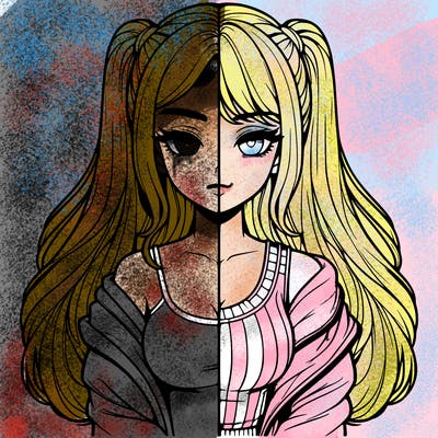 realistic girl split