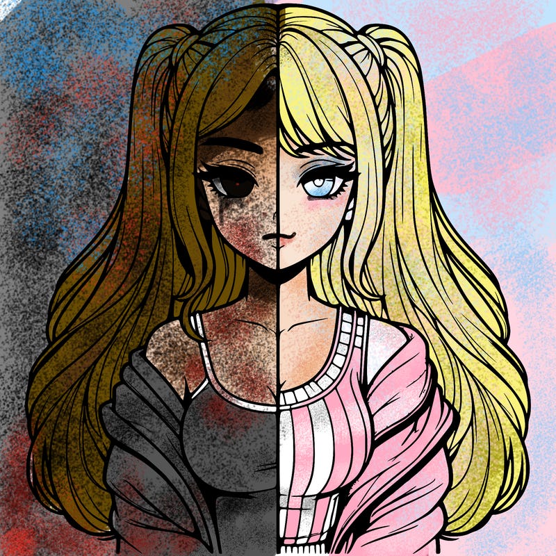 realistic girl split